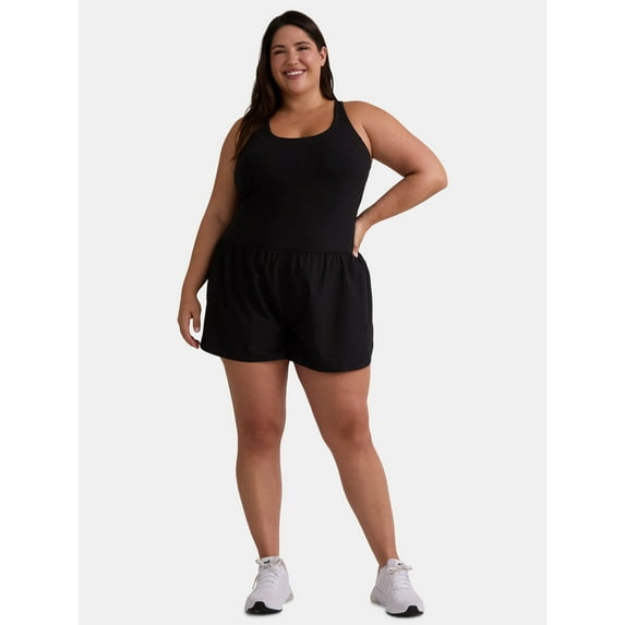 Avia Women's and Women's Plus Active Bodysuit with Built-in Bra, Sizes XS-4X