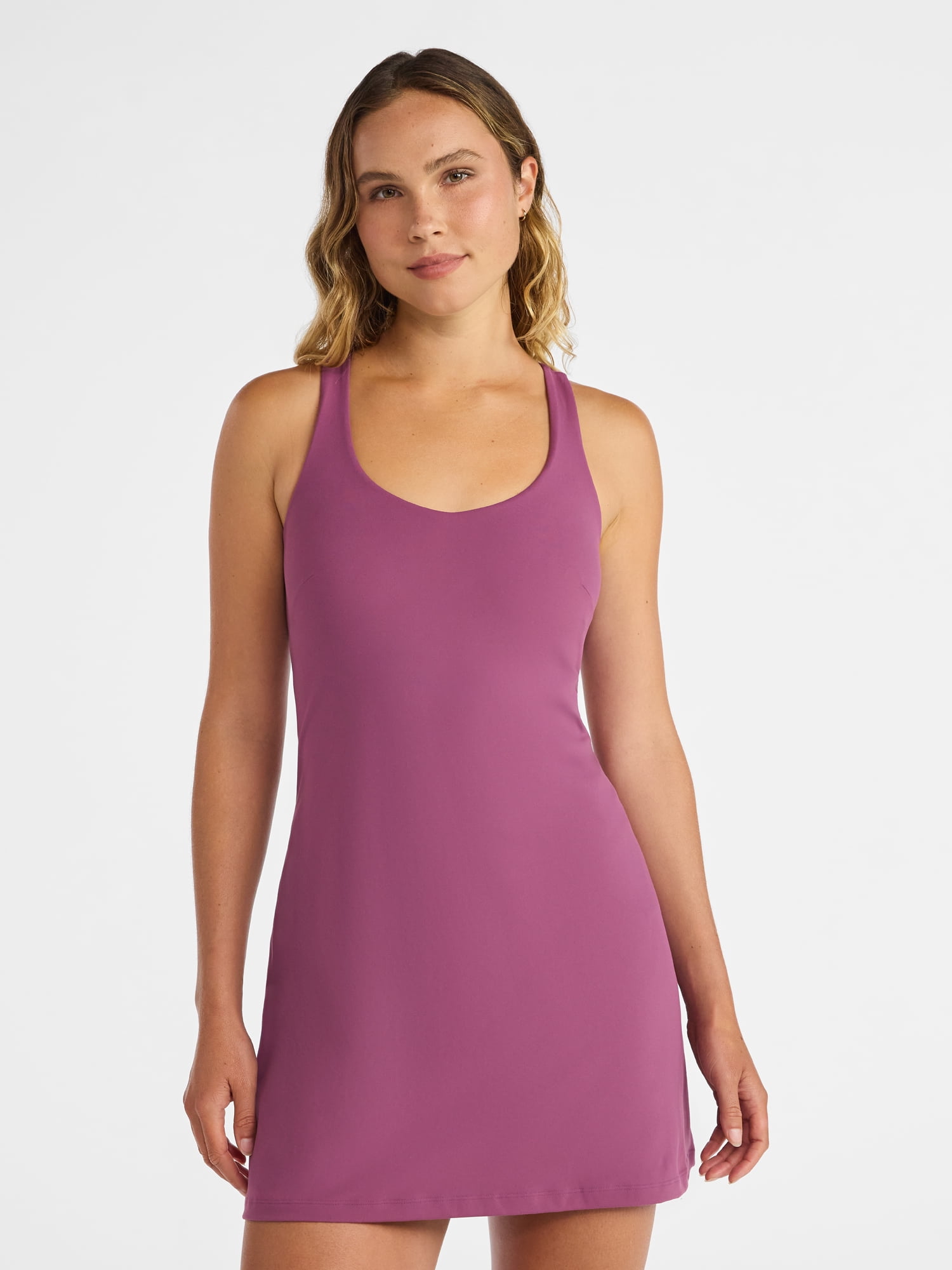 Avia Women's and Women's Plus Active Dress with Built In Bra, Sizes Xs-4x, Size: XXL, Pink