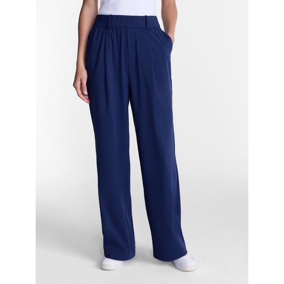 Avia Women's and Women's Plus Interlock Wide Leg Trousers, 31" Inseam, Sizes XS-4X