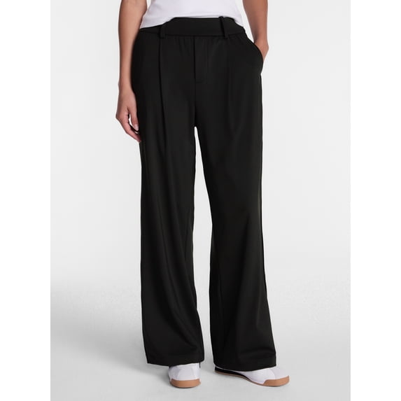 Avia Women's and Women's Plus Interlock Wide Leg Trousers, 31" Inseam, Sizes XS-4X