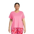 thumbnail image 1 of Avia Women’s and Women's Plus Perforated Performance T-Shirt with Short Sleeves, Sizes XS-4X, 1 of 6