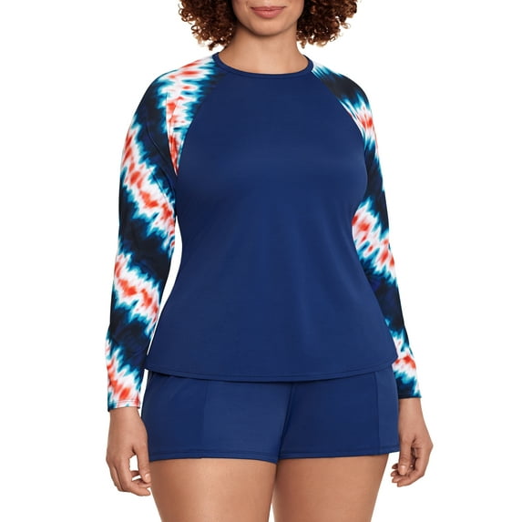 Avia Women's and Women's Plus Raglan Rash Guard