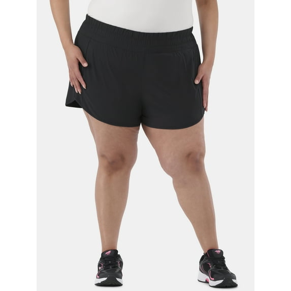 Avia Women's and Women's Plus Running Shorts with Bike Liner, Sizes XS-4X