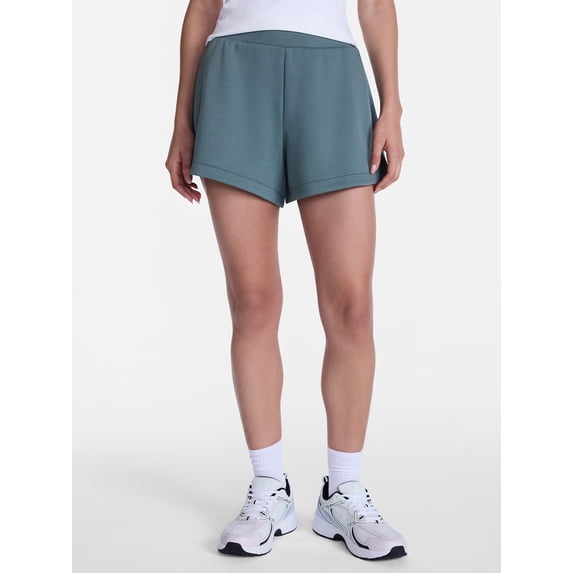 Avia Women's and Women's Plus ScubaKnit Shorts, 5" Inseam, Sizes XS-4X