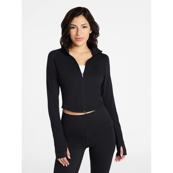 Avia Women’s and Women's Plus SoftSculpt Crop Jacket, Sizes XS-4X