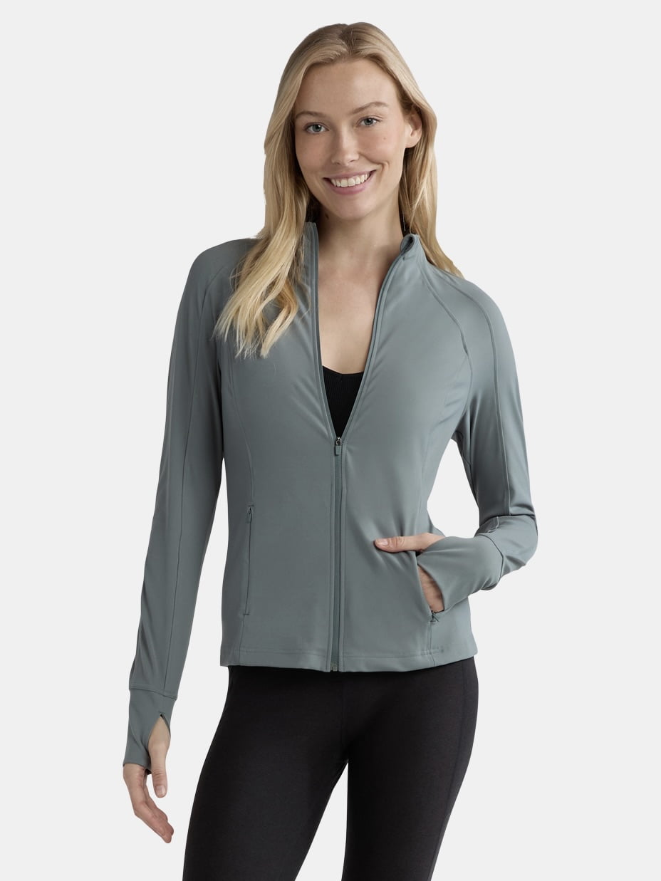 Avia Women's and Women's Plus SoftSculpt Zip-Up Active Jacket, Sizes XS-4X