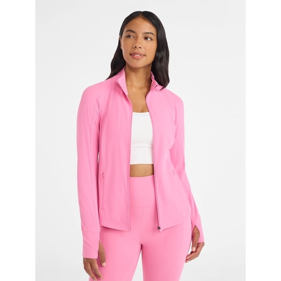 Avia Women's and Women's Plus SoftSculpt Zip Up Active Jacket, Sizes XS-4X