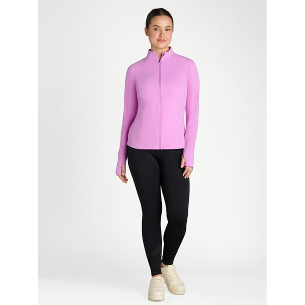 Avia Women's and Women's Plus SoftSculpt Zip-Up Active Jacket