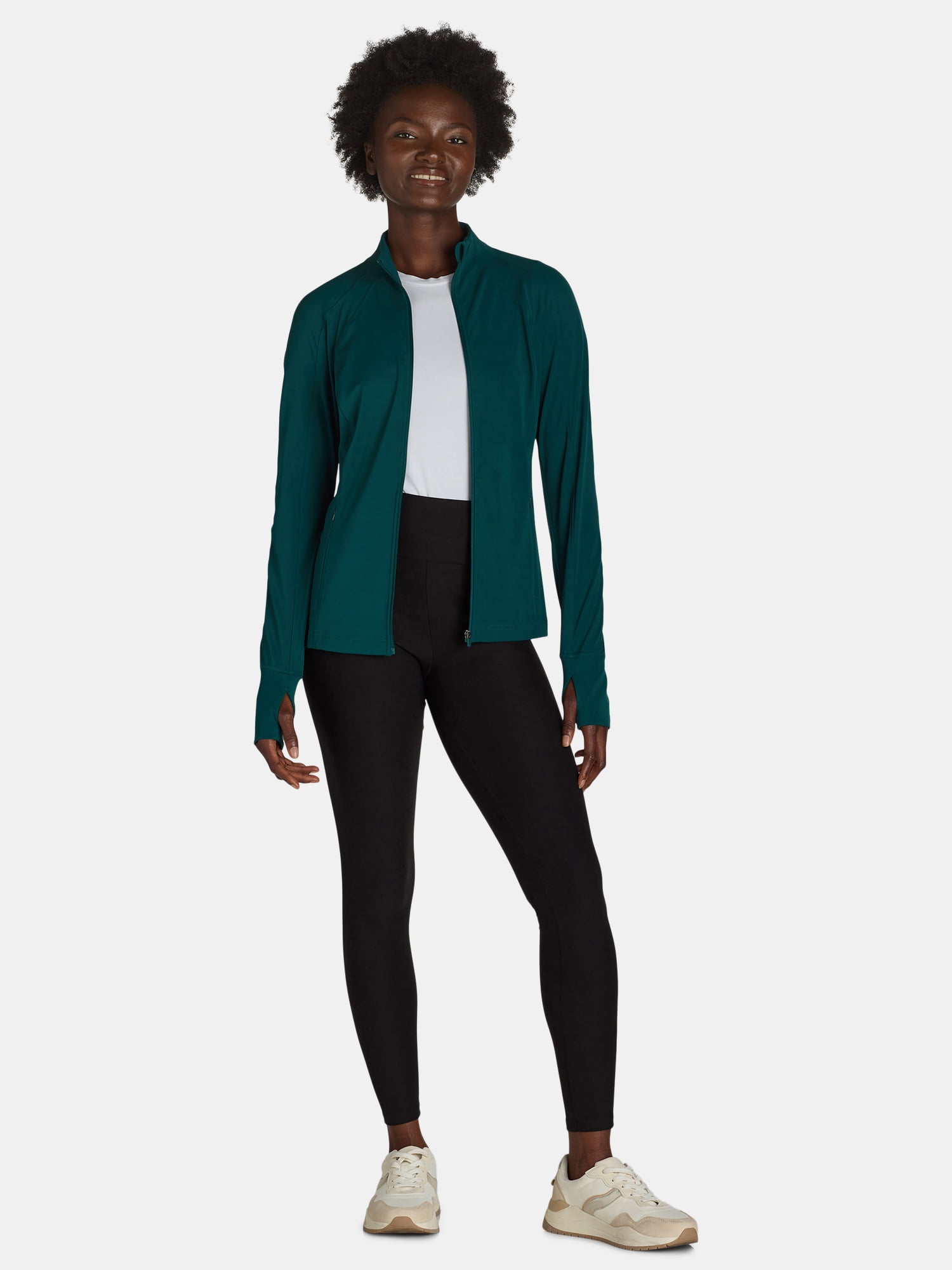 Avia Women's and Women's Plus SoftSculpt Zip-Up Active Jacket