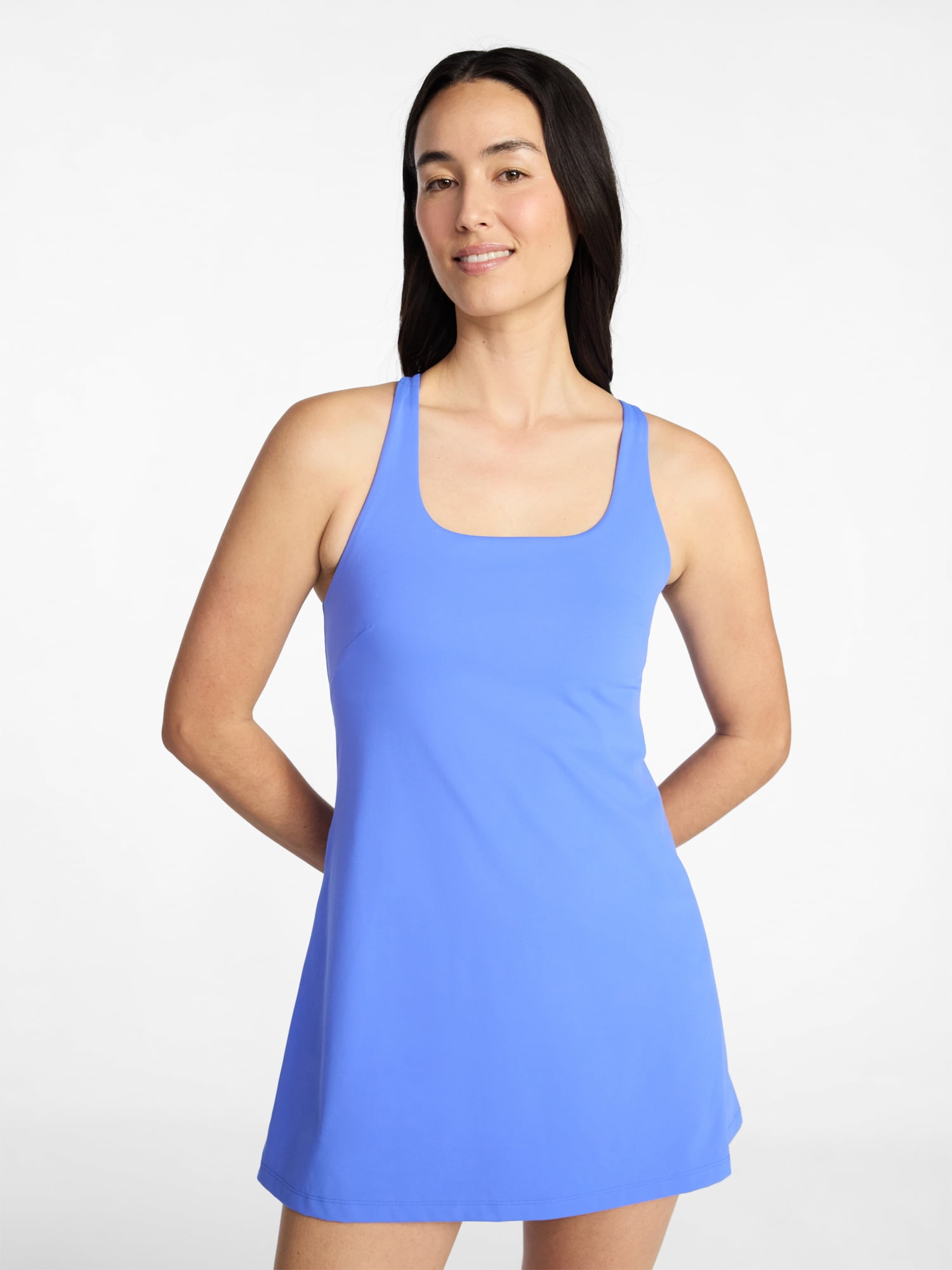 Avia Women's Strappy Knot Back Active Tennis Dress, Sizes Xs-Xxxl