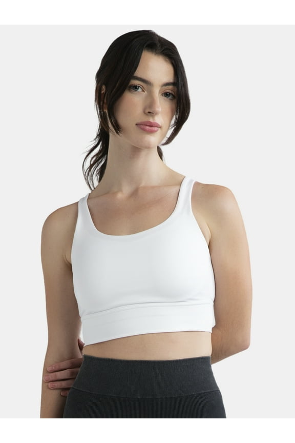 Women's and Women's Plus Two-Strap High Impact Molded Cup Sports Bra, Sizes XS-4X