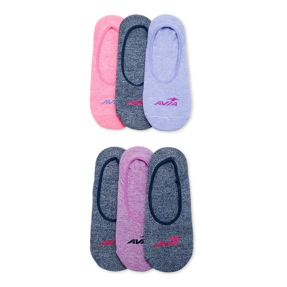 Avia Womens 6 Pack Ultra Low No Show Liner Socks