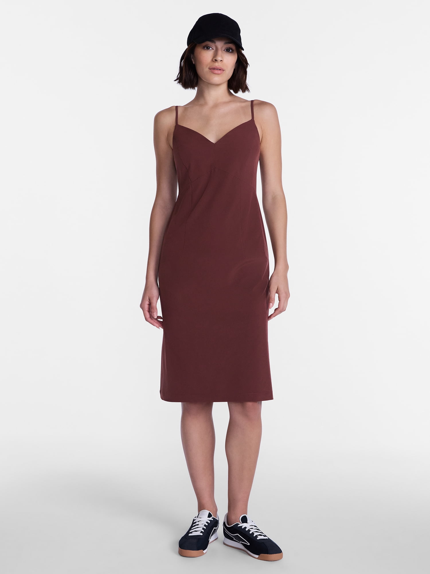 Avia Women’s Feather Stretch Midi Dress, Sizes XS-XXXL