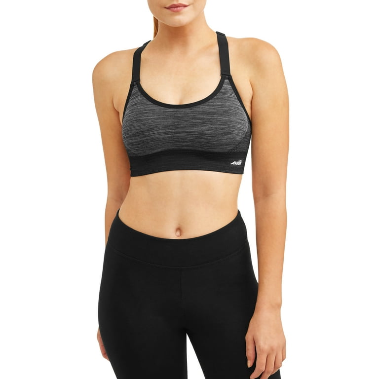 Avia Womens Seamless Moisture Wicking Keyhole Sports Bra Style AV18198 Walmart