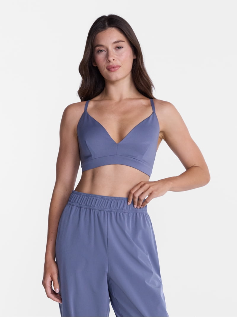 Avia Women's Shine Cross Back Sports Bra, XS, 77% Recycled