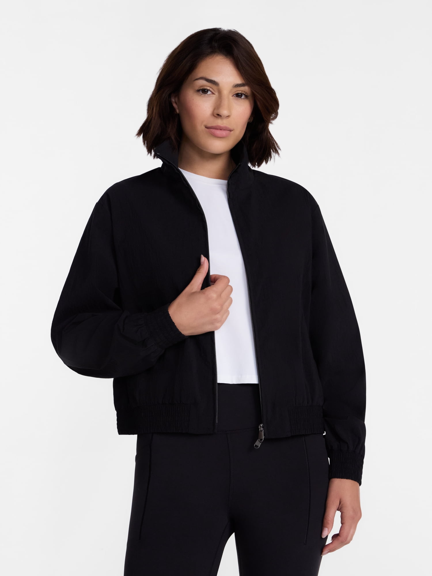 Avia Women's Funnel Neck Jacket with Long Sleeves, Sizes XS-XXXL