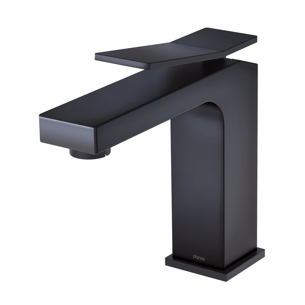 Avian Satin Black Single Handle Bathroom Faucet with Touch Down Drain
