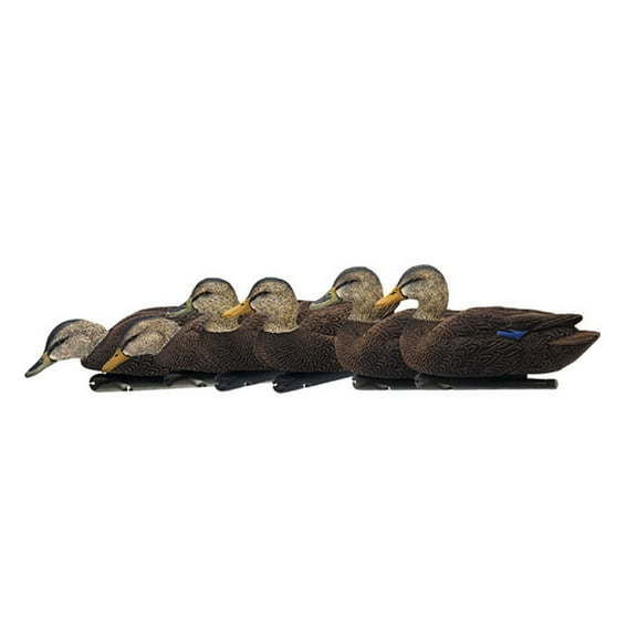 Avian X Topflight Black Ducks Decoys Flocked Bodies, Realistic Paint Scheme