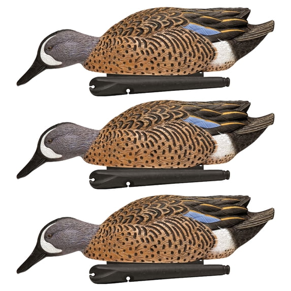 Avian X Topflight Blue-Winged Teal Duck, Realistic Duck Decoy, Set of 3