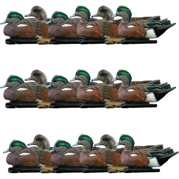 Avian X Topflight Wigeons, Rugged Realistic Floating Decoys, 18 Pack, Multicolor