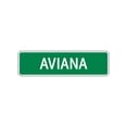 thumbnail image 1 of Aviana Girls Children Name Letter Printed Plaque Decoration Label Indoor Outdoor Wall Novelty Aluminum Sign 4"x13.5", 1 of 1