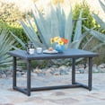 thumbnail image 1 of Avianna Outdoor 59-Inch Wicker Dining Table, Multi Brown, 1 of 10