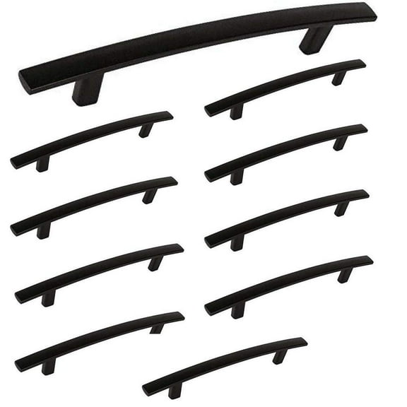 Aviano - 10 Pack Modern Curved 5" Hole Center Black