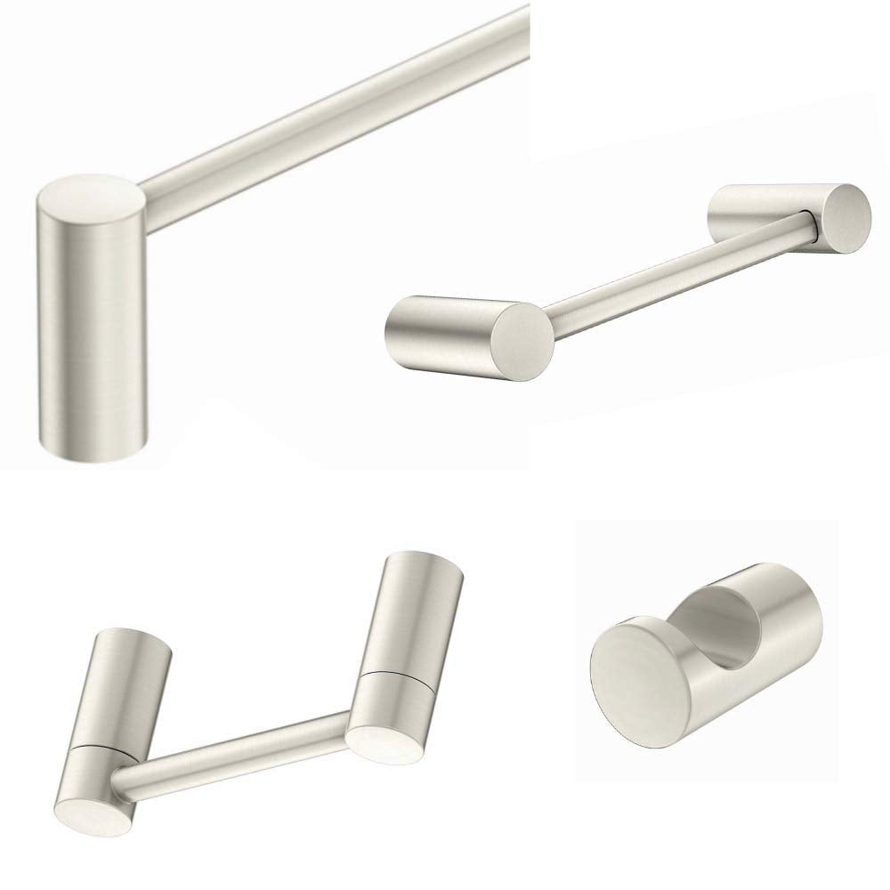 Aviano Brushed Nickel 4-Piece Bathroom Hardware Accessory Set