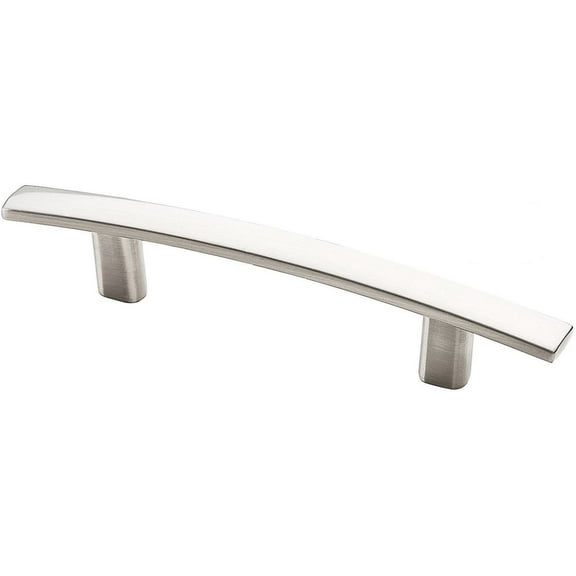 Aviano Hardware Silver Modern Curved Subtle Arch Handle Pull (5 Satin Nickel)