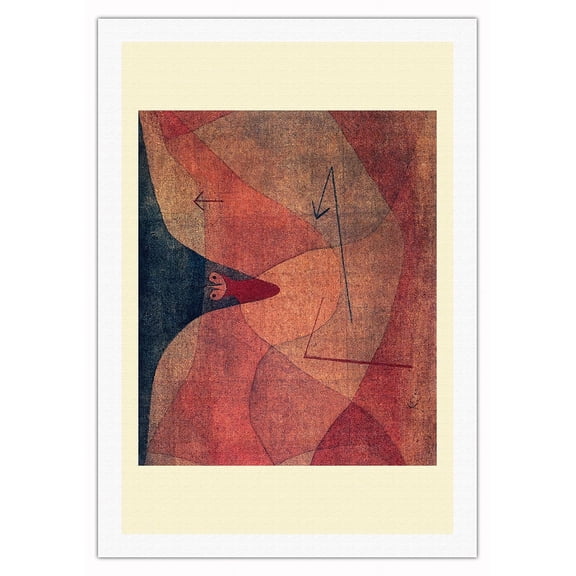 Aviatic Evolution - From an Original Color Abstract Art Painting by Paul Klee c.1934 - Fine Art Rolled Canvas Print 27in x 40in