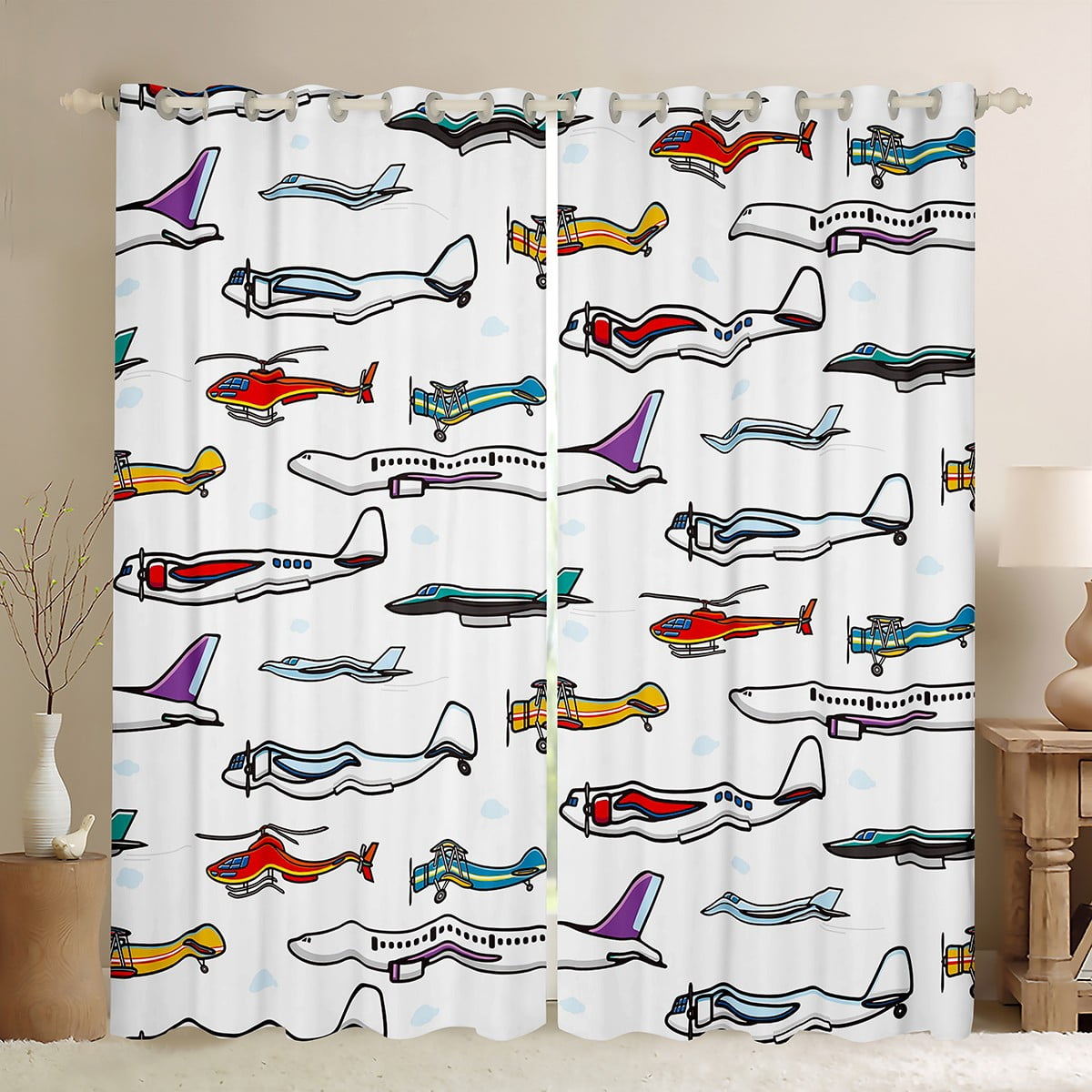 Aviation Aircraft Blackout Curtains for Bedroom Airplane Curtains 2