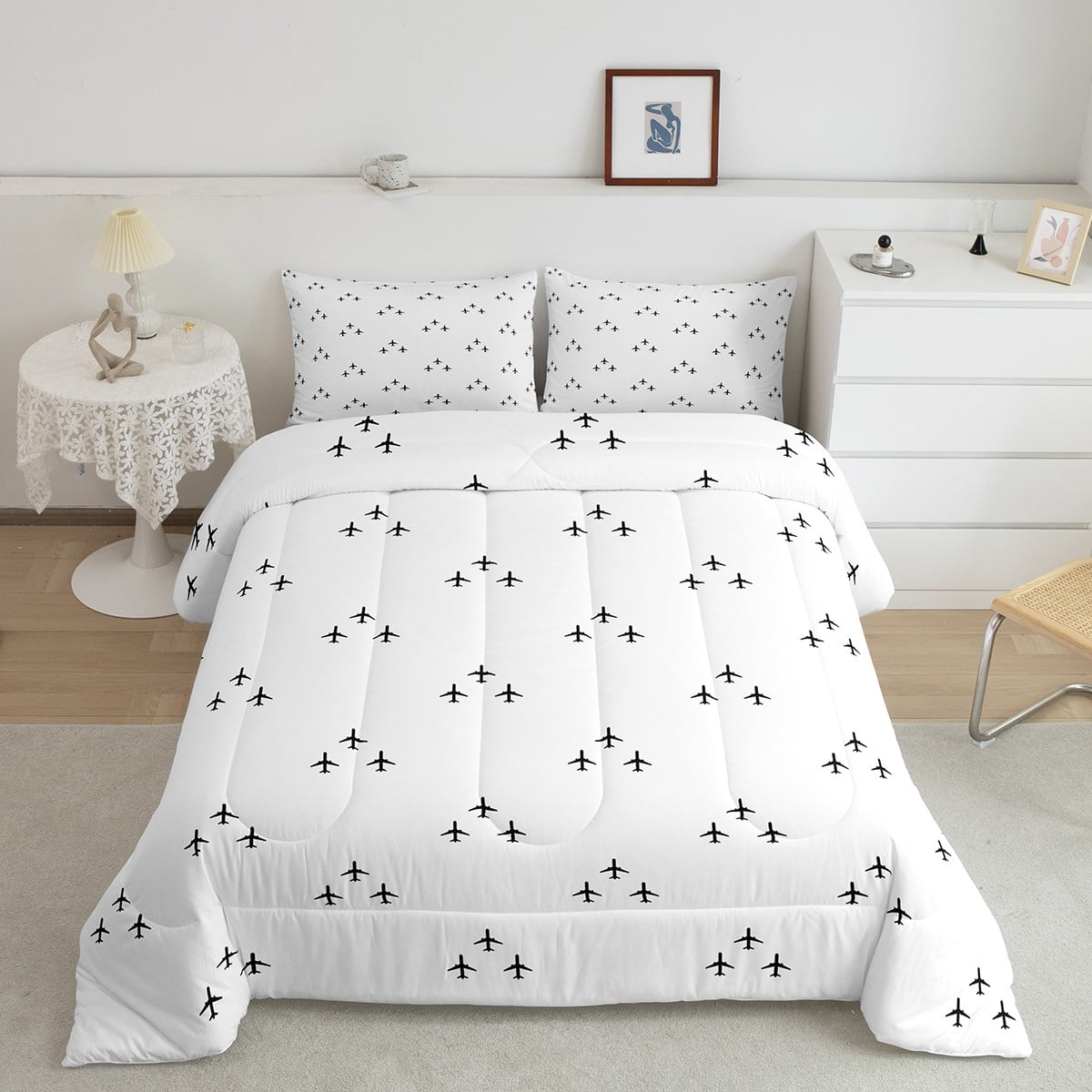 Bundle - Taking Flight King Single Bedding - 1 x Sheet + 1 x Quilt Cover + 1 x Pillowcase