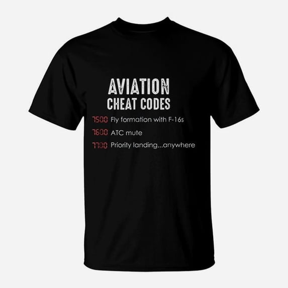 Aviation Cheat Codes Funny For Pilots And Atc TShirt - Walmart.com