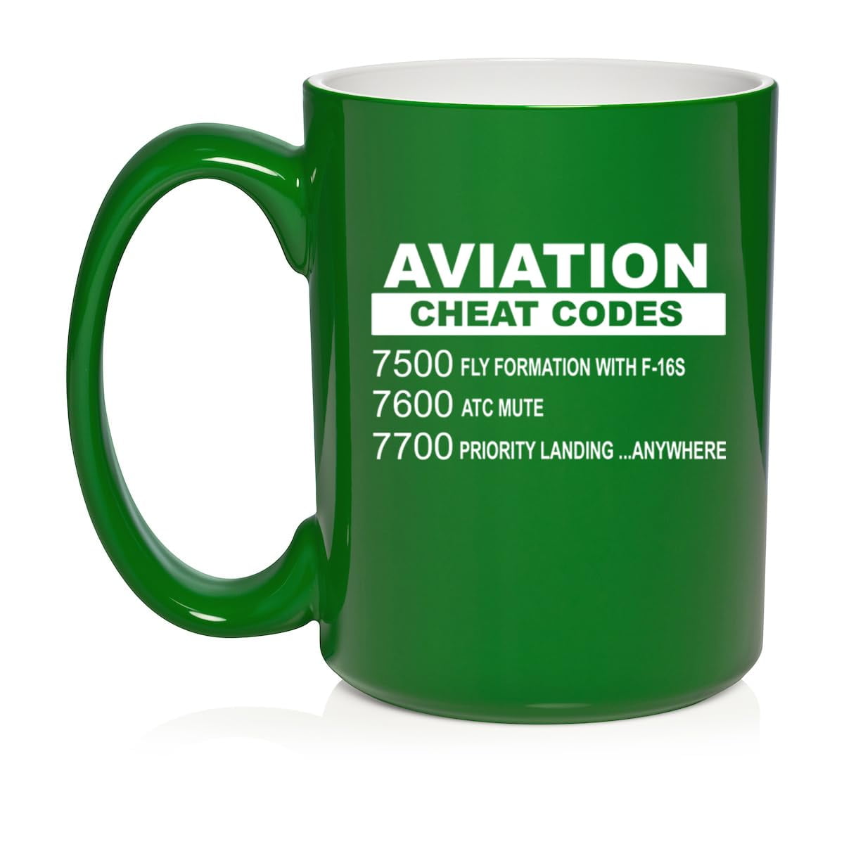Aviation Cheat Codes Pilot Ceramic Coffee Mug Tea Cup Gift for Her, Him