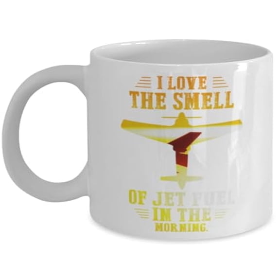 Aviation 11 oz Coffee Mug - Jet Fuel Scent Enthusiast Gift White Ceramic