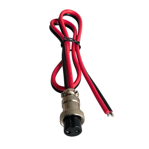 Aviation Connector GX16 Female Pigtail Power Wire With Open End Tail, Threaded Shell for Lighting Camera Equipment