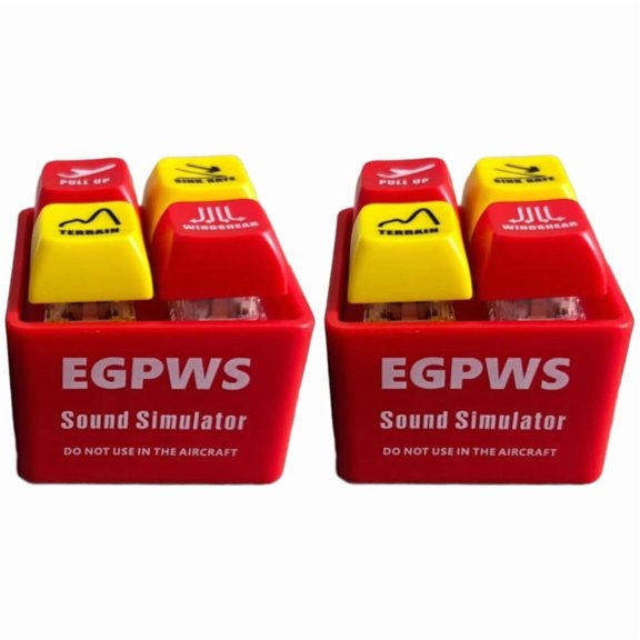 Aviation Emergency Alarm Keychain Realistic Cockpit Button Simulator with Flashing Lights for Pilot Enthusiasts