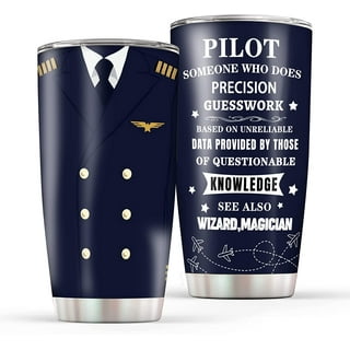 Airplane Pilot Decanter Set Promotion or Retirement Gift for Pilot