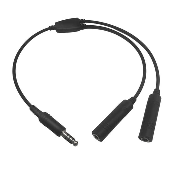 Aviation Headset to U174/U Connector Adapter Cable for Seamlessly Communication