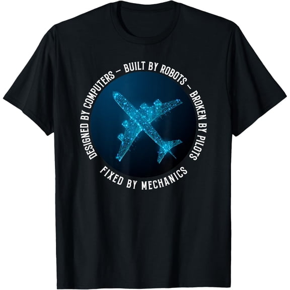 Aviation Mechanic Aircraft Engineer Technician T-ShirtMen and women, Black T-shirt, size: Extra large