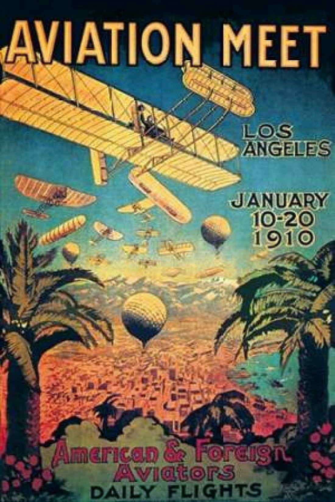 Aviation Meet in Los Angeles Canvas Art - Unknown (12 x 18)