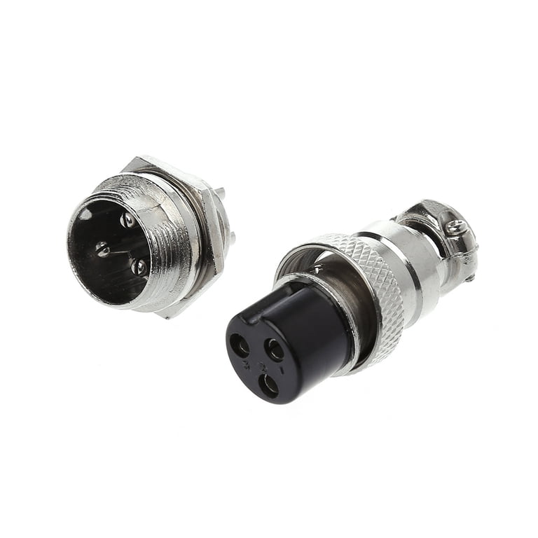 GX16 GX20 GX12 Aviation Plug Connector Set - 2/3/4/5/6 Pin Male & Female Metal Alloy Wire Connectors