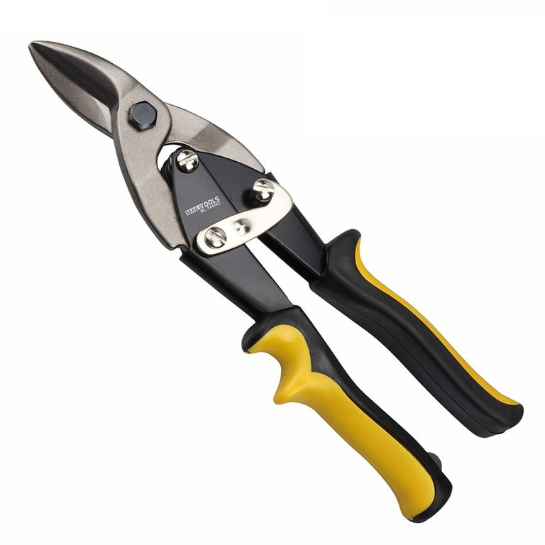 WISEPRO 10”/ 12” Aviation Snips (Straight/Left/Right), Compound Action  Metal Cutter, Heavy Duty Tin Cutting Shears