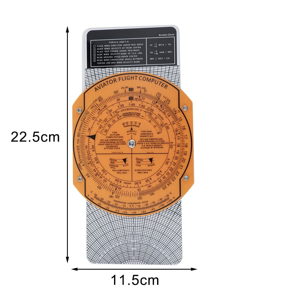 Aviation aircraft navigation plotter 360 degree rotation slide rule ...