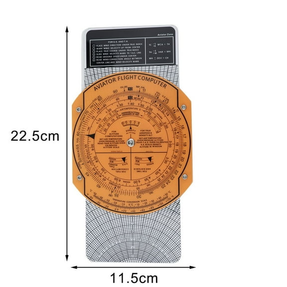 Aviation aircraft navigation plotter 360 degree rotation slide rule transparent