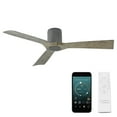 thumbnail image 1 of Aviator 54" Graphite/Weathered Gray Smart Flush Mount Ceiling Fan with Remote Control, 1 of 7