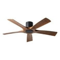 thumbnail image 1 of Aviator 54" Matte Black/Distressed Koa Smart Flush Mount Ceiling Fan with Remote Control, 1 of 10
