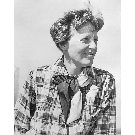 Aviator Amelia Earhart Candid Portrait - 20x30 Inch Laminated Aviation Poster - Stunning Detail and Bold Colors