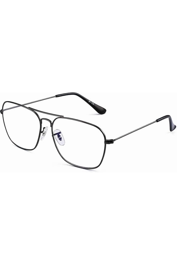 Aviator Blue Light Blocking Computer Glasses, Square Eye Protect Video Eyeglasses Anti Glare Men Women