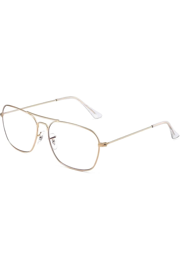 Aviator Blue Light Blocking Computer Glasses, Square Eye Protect Video Eyeglasses Anti Glare Men Women